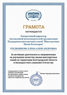 Высокая оценка деятельности